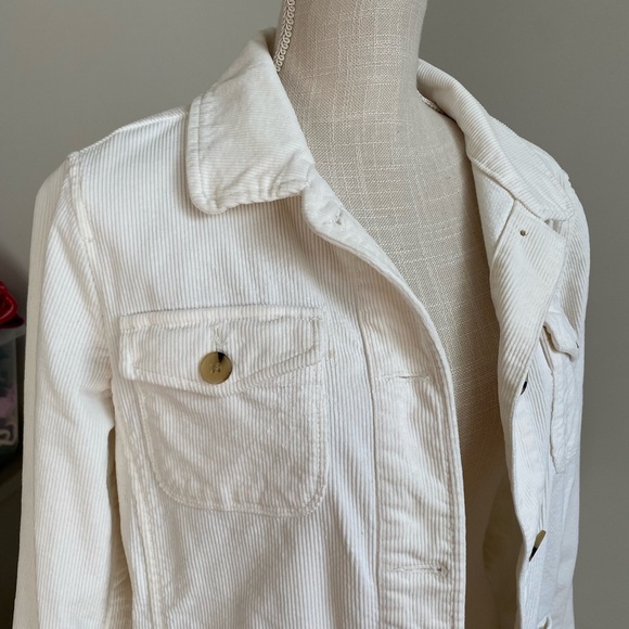 Talbots Cream Button-Up Jacket - Picture 3 of 10